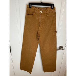 FSOT: Jesse Kamm Handy Pant Wide Leg High Rise Brown Size 4 EXC